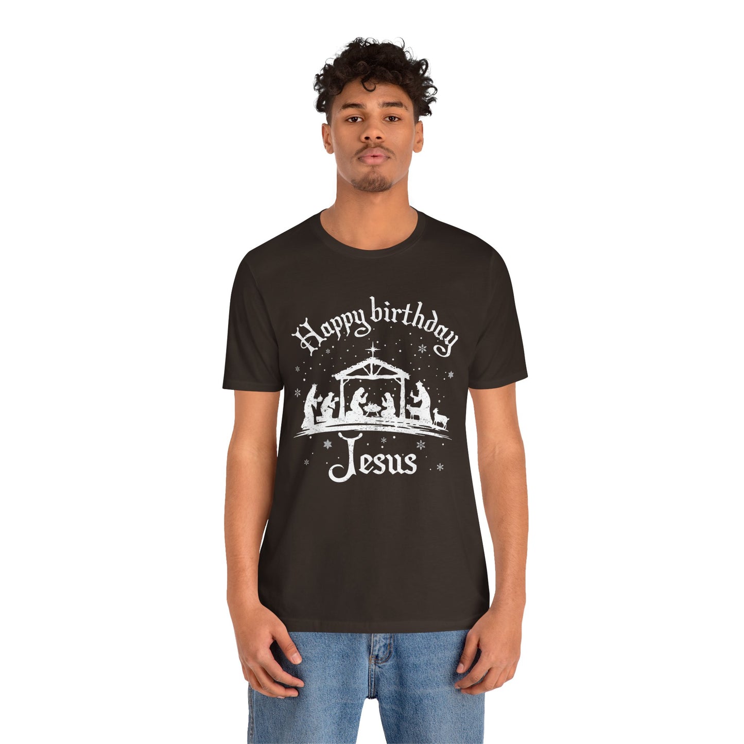Happy Birthday Jesus Shirt – Christian Nativity Faith-Focused Christmas Tee