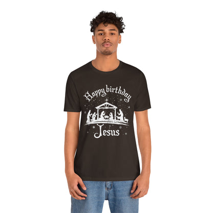 Happy Birthday Jesus Shirt – Christian Nativity Faith-Focused Christmas Tee