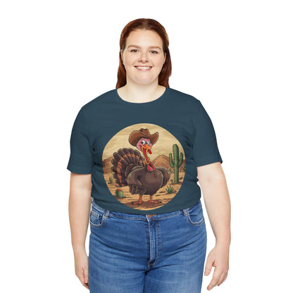 Western Thanksgiving Cowboy Turkey Shirt – Texas Desert Cowgirl Tee