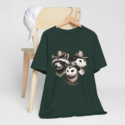 Cowboy Trash Trio Shirt – Opossum Raccoon Western Rodeo Funny Tee