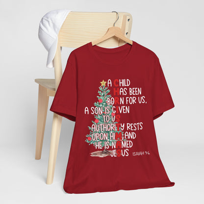 Christmas Jesus Mighty God Shirt – Isaiah 9:6 Christian Bible Verse Holiday Tee