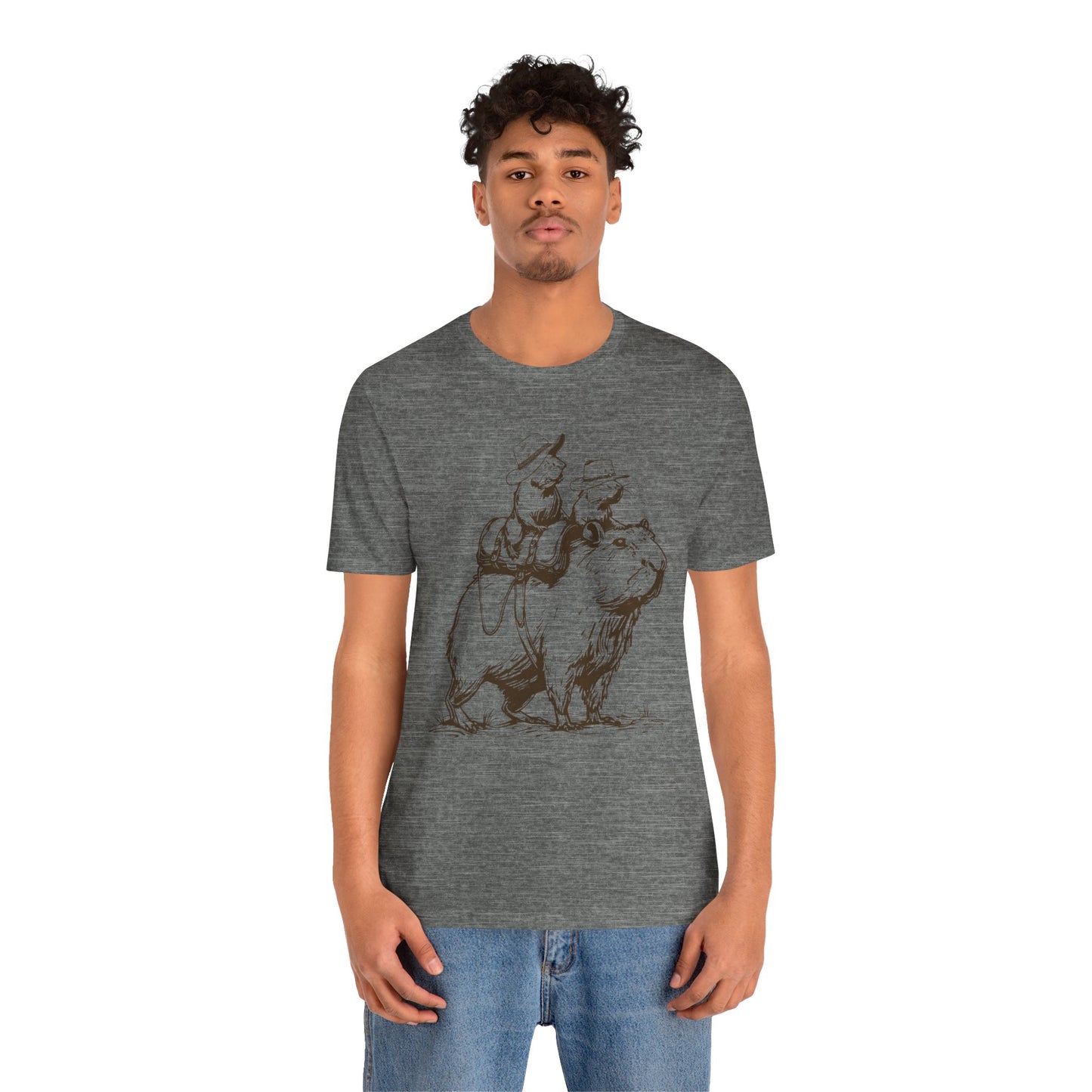 Vintage Rat Riding Capybara Shirt – Funny Western Cowboy Rodeo Tee