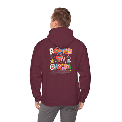 Rooted in Christ Hoodie – Floral Wildflowers Grow in Grace Christian Pullover