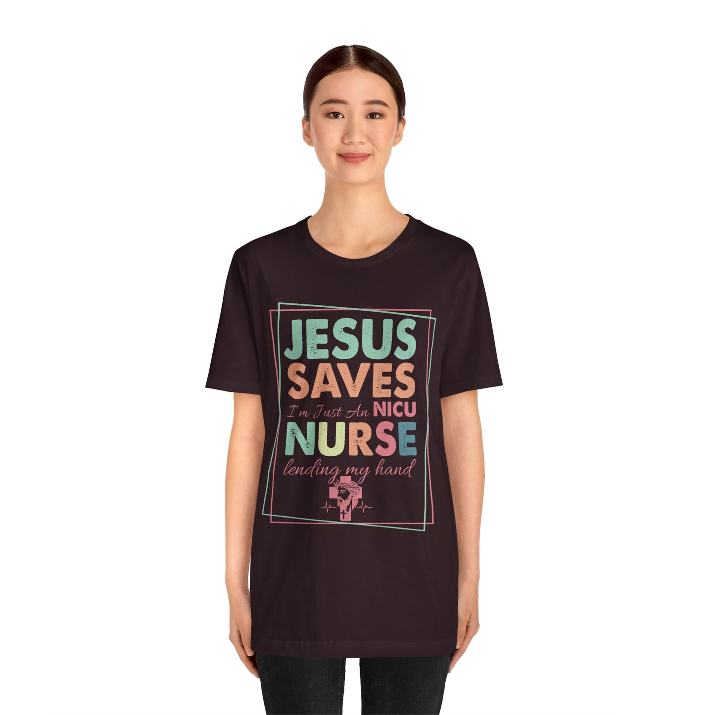 Jesus Saves NICU Nurse Shirt – Christian Neonatal Nurse Gift, Faith-Based Nurse Appreciation Tee