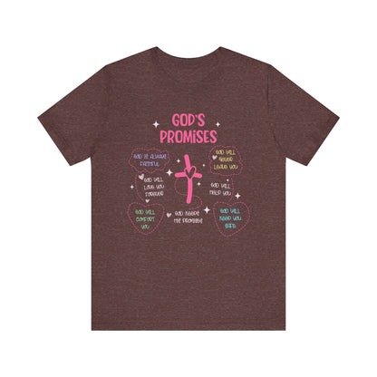 God’s Promise Shirt – Christian Rainbow Cross Bible Verse Faith Scripture Tee
