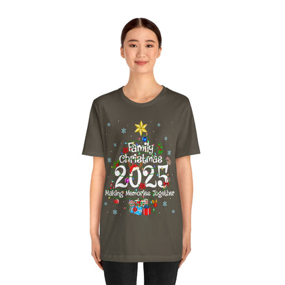 Family Christmas 2025 Tree Shirt – Festive Holiday Lights Matching Pajama Tee
