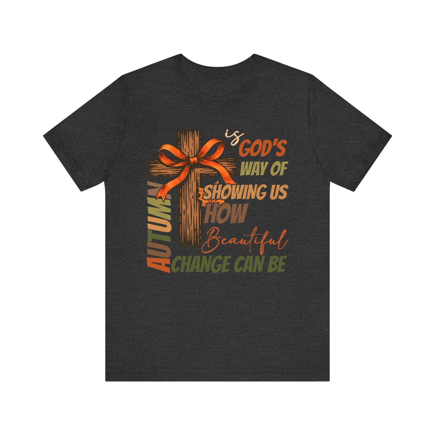 Autumn Is God’s Way Shirt – Coquette Bow Christian Cross Fall Thanksgiving Tee