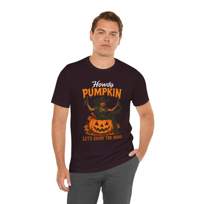 Howdy Pumpkin Shirt – Funny Black Cowgirl Western Halloween Tee