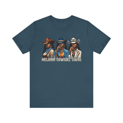 Melanin Cowgirl Swag Shirt – Black African American Western Tee