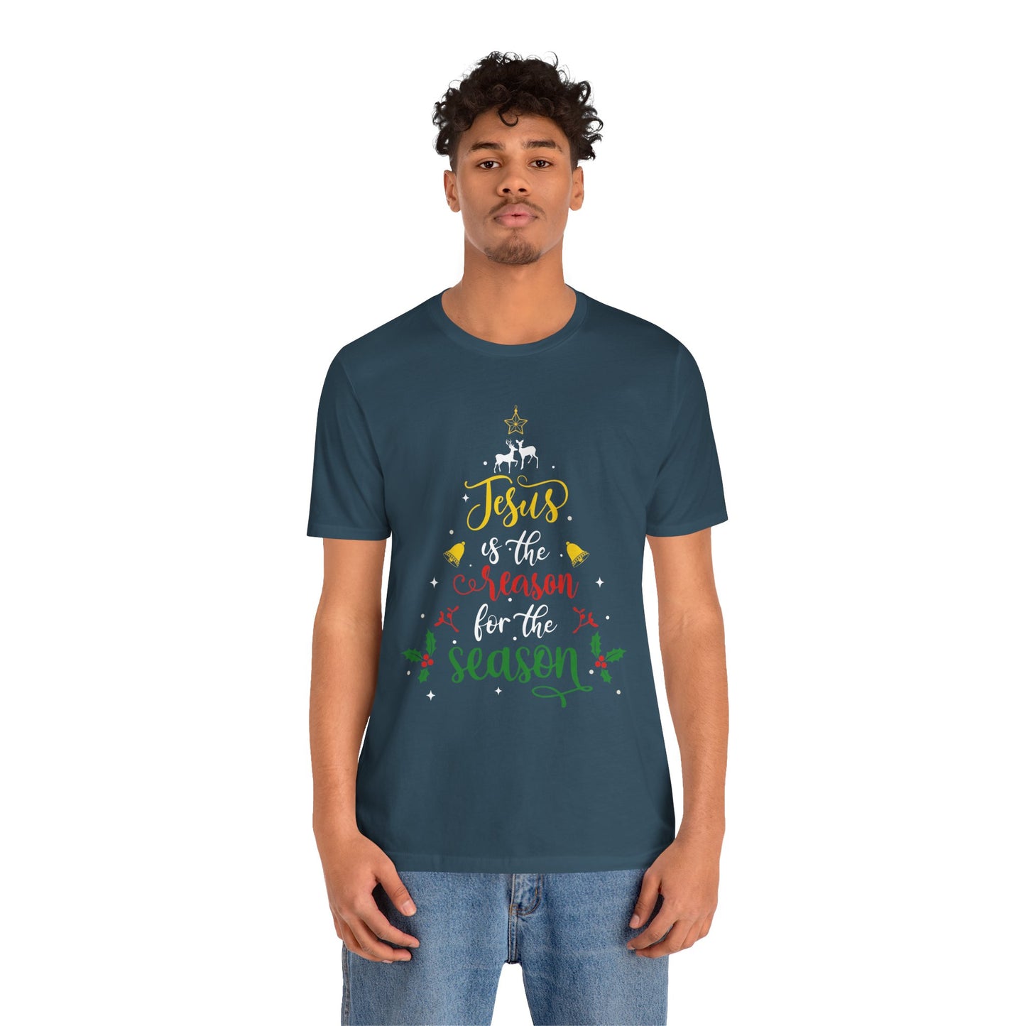 Jesus Is the Reason for the Season Shirt – Christian Christmas Tree Faith Tee