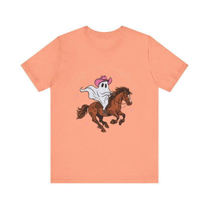 Long Live Cowghouls T-Shirt, Western Ghost Cowgirl Halloween Tee, Spooky Rodeo Shirt