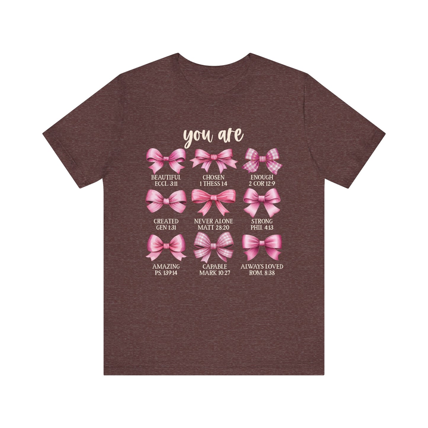 You Are Pink Coquette Shirt – Cute Christian Girls Faith Affirmation Scripture Tee