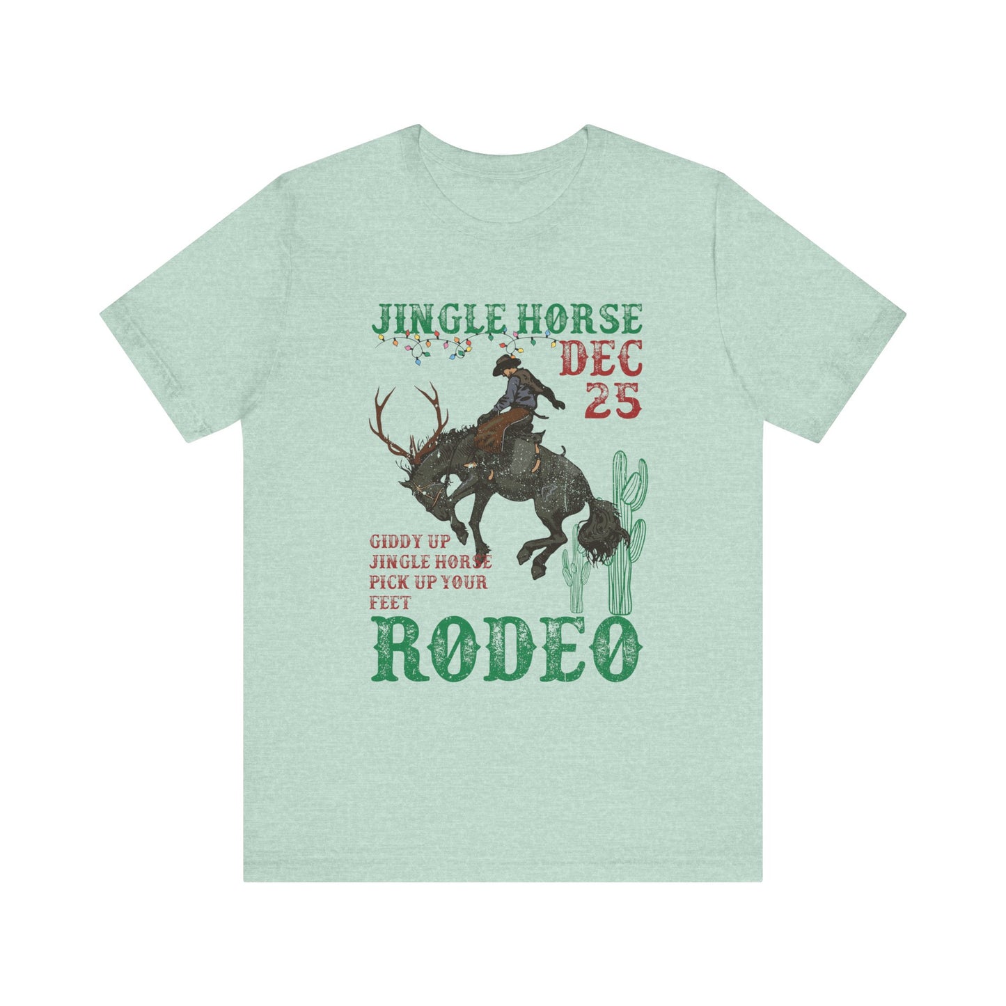 Giddy Up Jingle Horse Shirt – Western Rodeo Howdy Christmas Holiday Tee