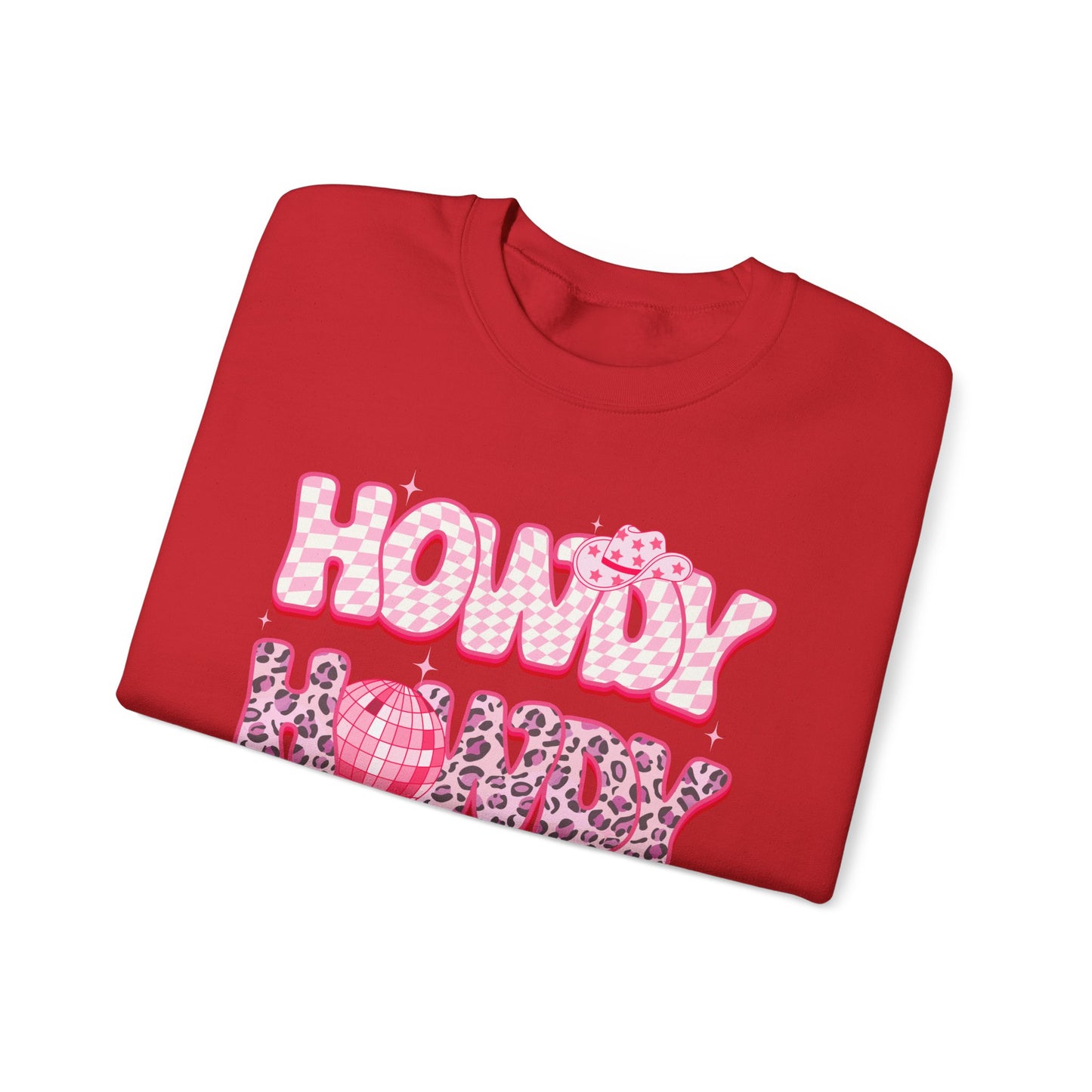 Disco Howdy Cowgirl Sweatshirt – Pink Leopard Western Rodeo Country Pullover