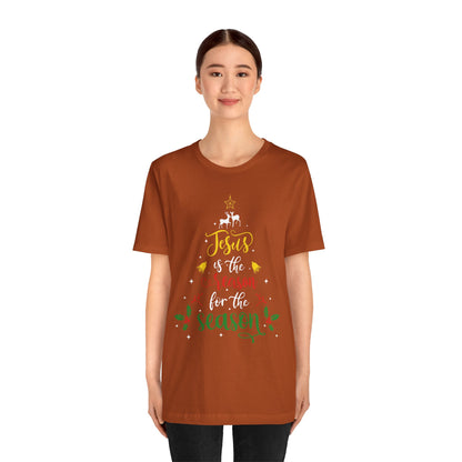Jesus Is the Reason for the Season Shirt – Christian Christmas Tree Faith Tee