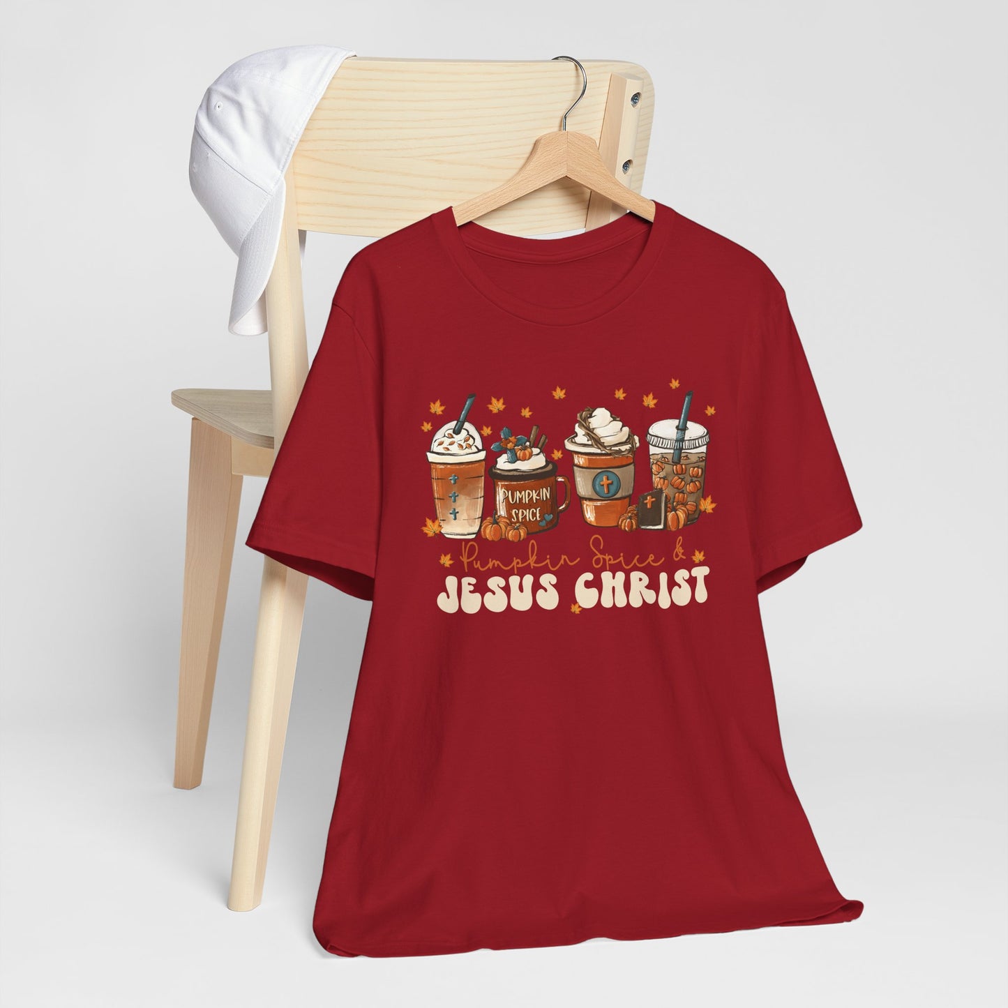 Coffee Pumpkin Spice & Jesus Christ Shirt – Christian Fall Latte Thanksgiving Tee
