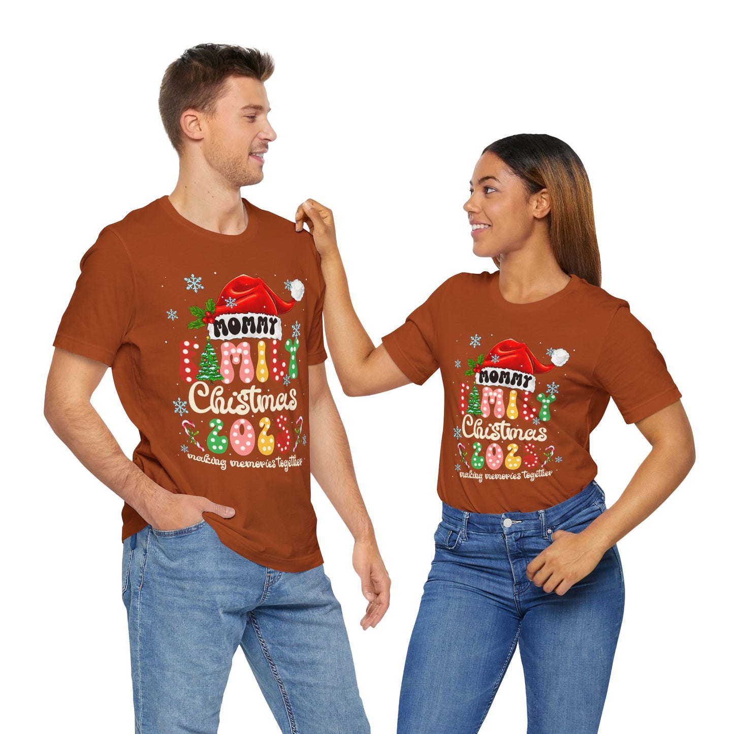 Mommy Family Christmas 2025 Shirt – Cute Matching Polka Dot Holiday Tee
