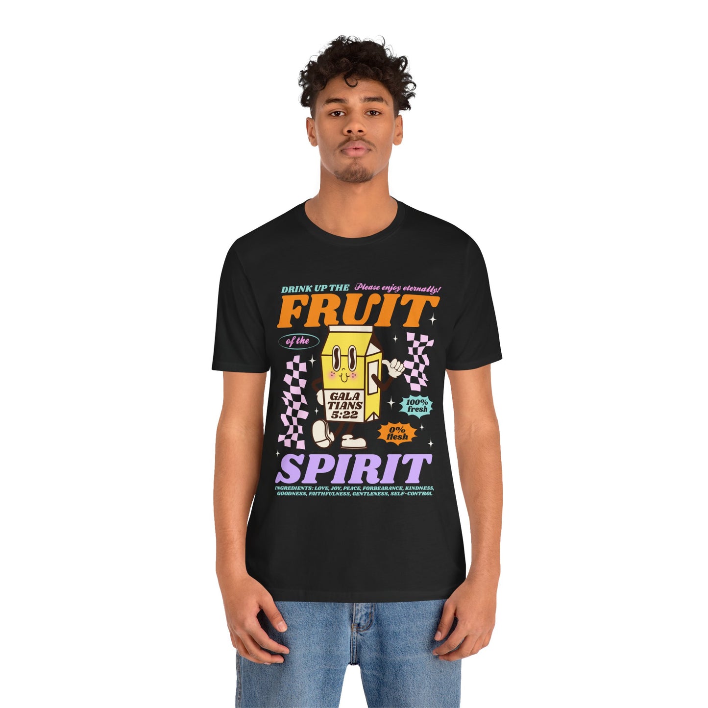 Christian Fruit Shirt – Drink Up Milk Bottle Faith Graphic Tee