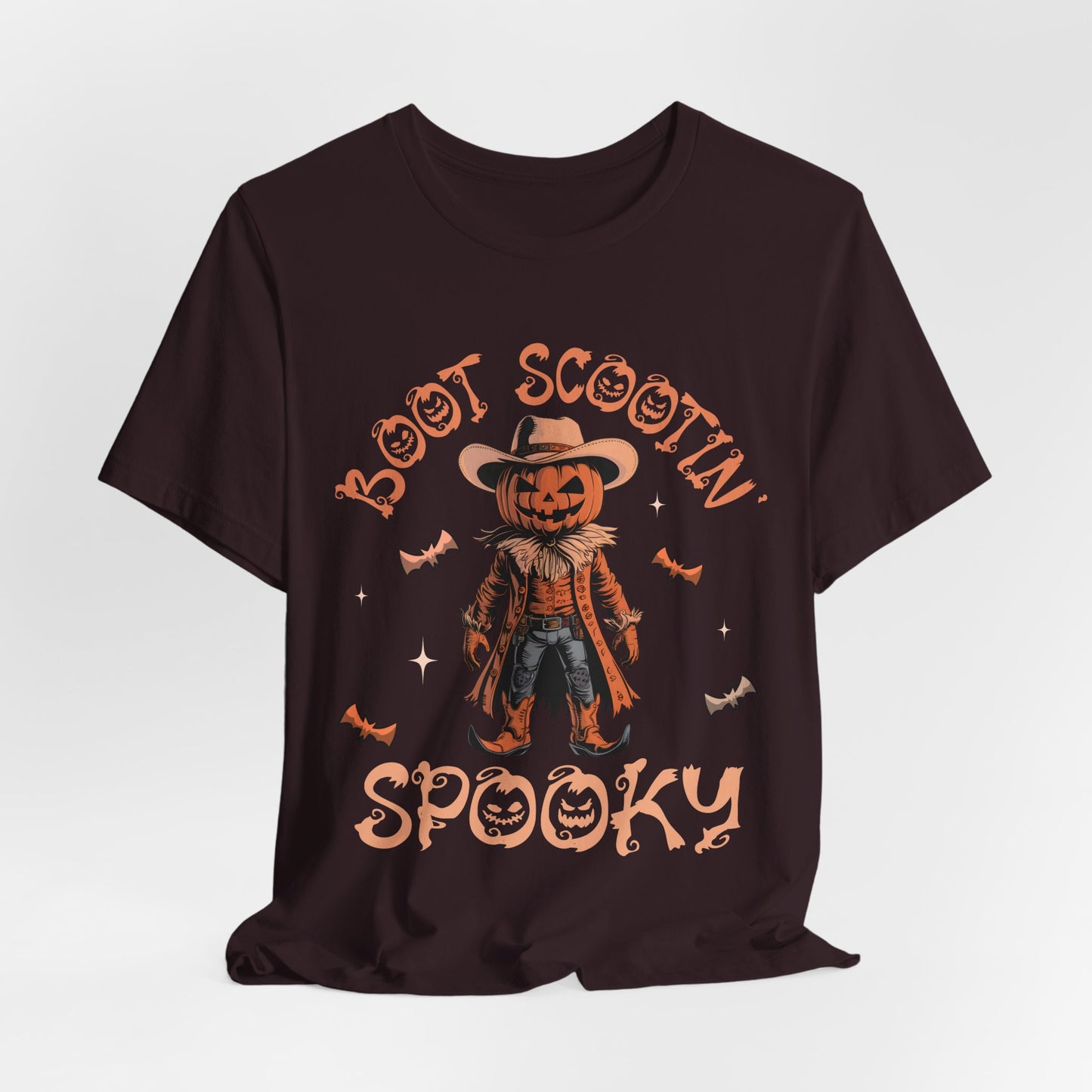 Boot Scootin’ Spooky Shirt – Funny Cowboy Pumpkin Head Western Halloween Tee