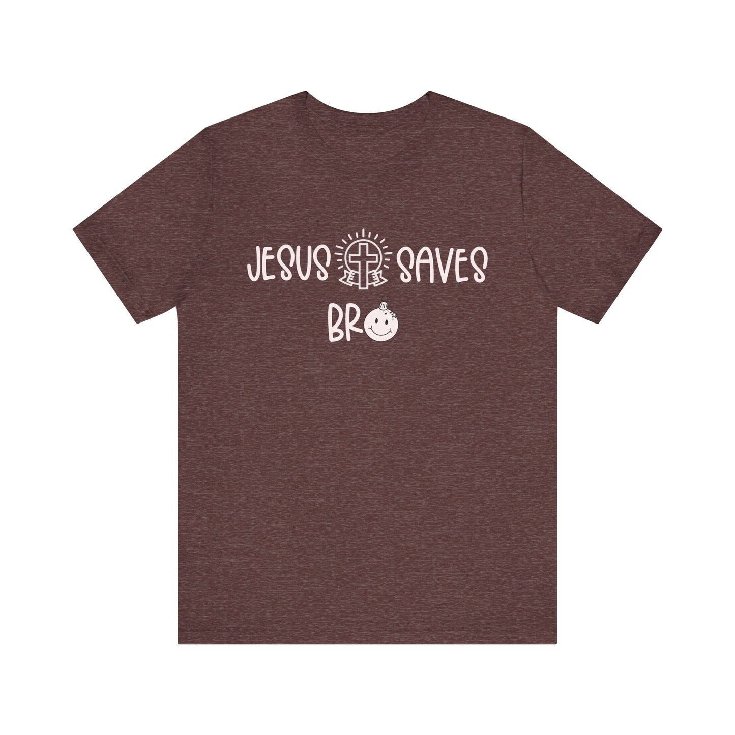 Jesus Saves Bro Shirt – Christian Cross Bold Faith Christmas Holiday Tee