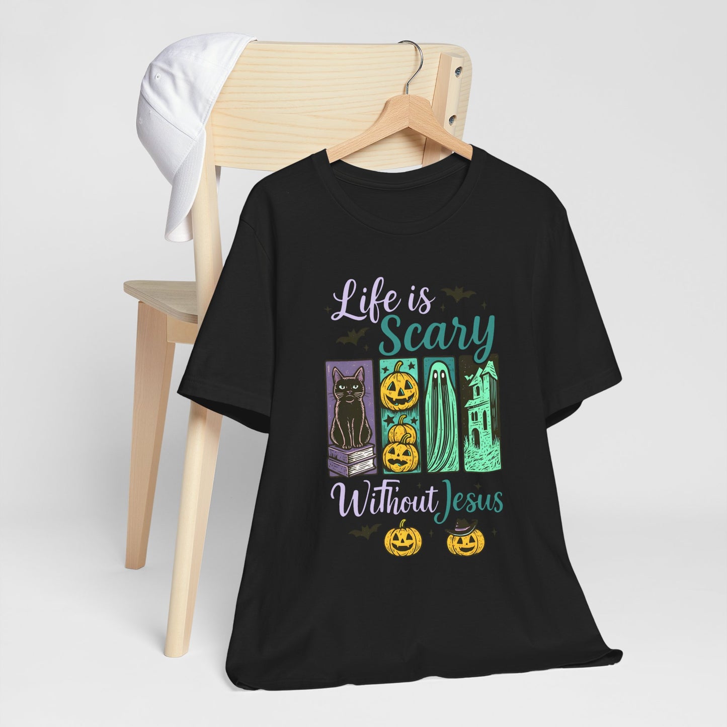 Life Is Scary Without Jesus Shirt – Christian Retro Halloween Faith Tee