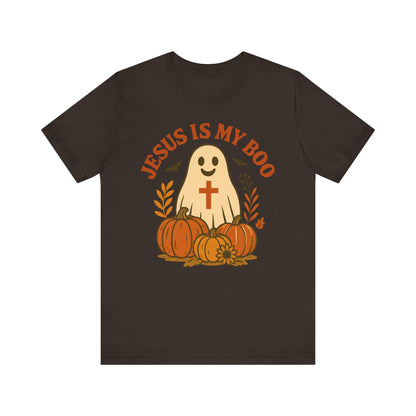 Jesus Is My Boo Shirt – Cute Christian Ghost Pumpkin Halloween Faith Tee