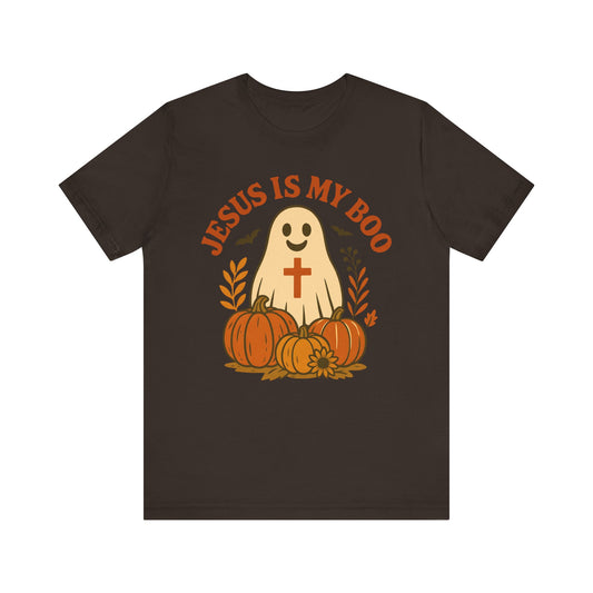 Jesus Is My Boo Shirt – Cute Christian Ghost Pumpkin Halloween Faith Tee