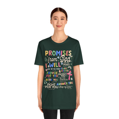 Promises From God Shirt – Christian Women’s Bible Verse Cross Faith Scripture Tee