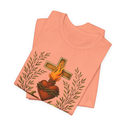 Sacred Heart Halloween Shirt – Jesus Skulls Pumpkins Christian Cross Tee