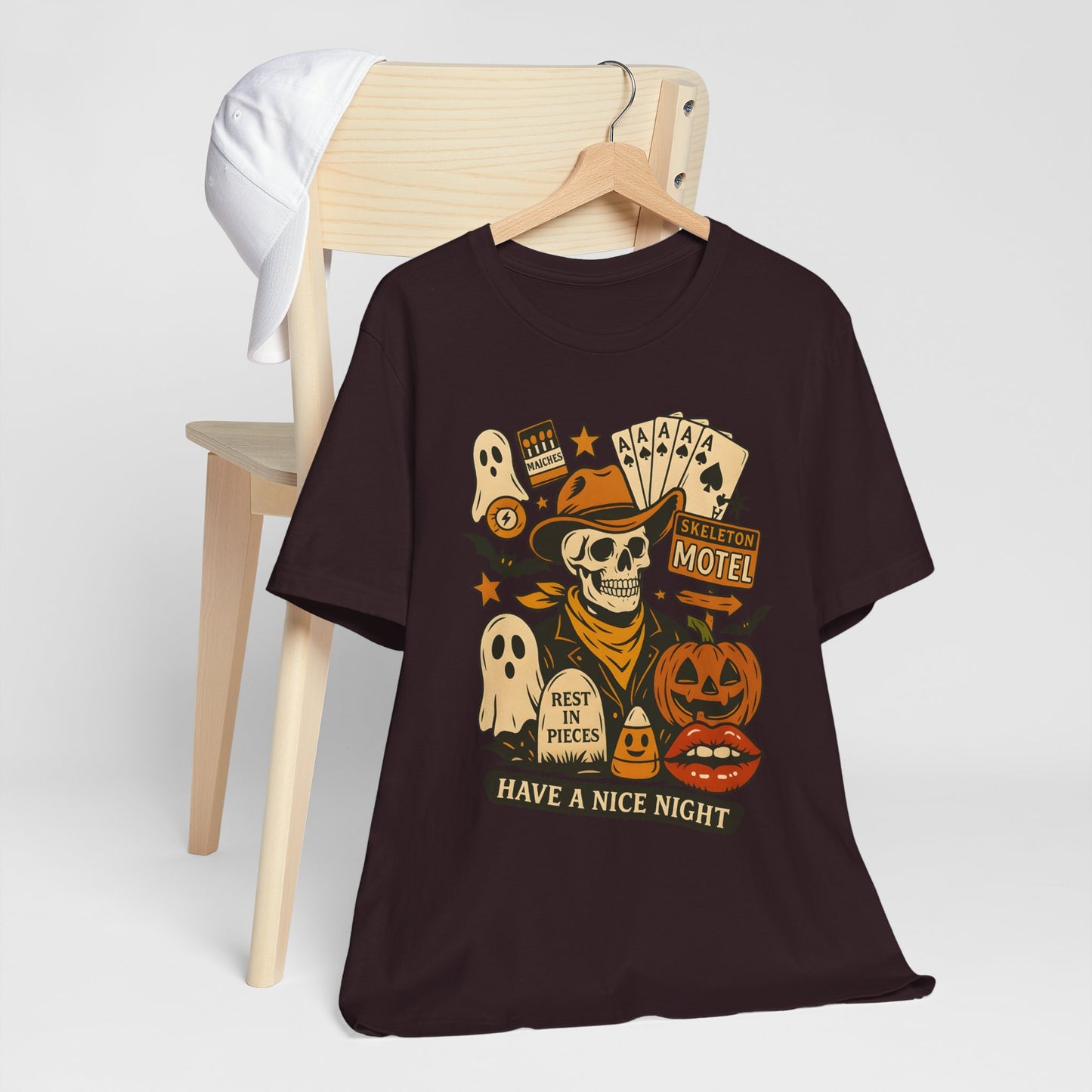 Have A Nice Night Shirt – Spooky Cowboy Skeleton Western Halloween Tee