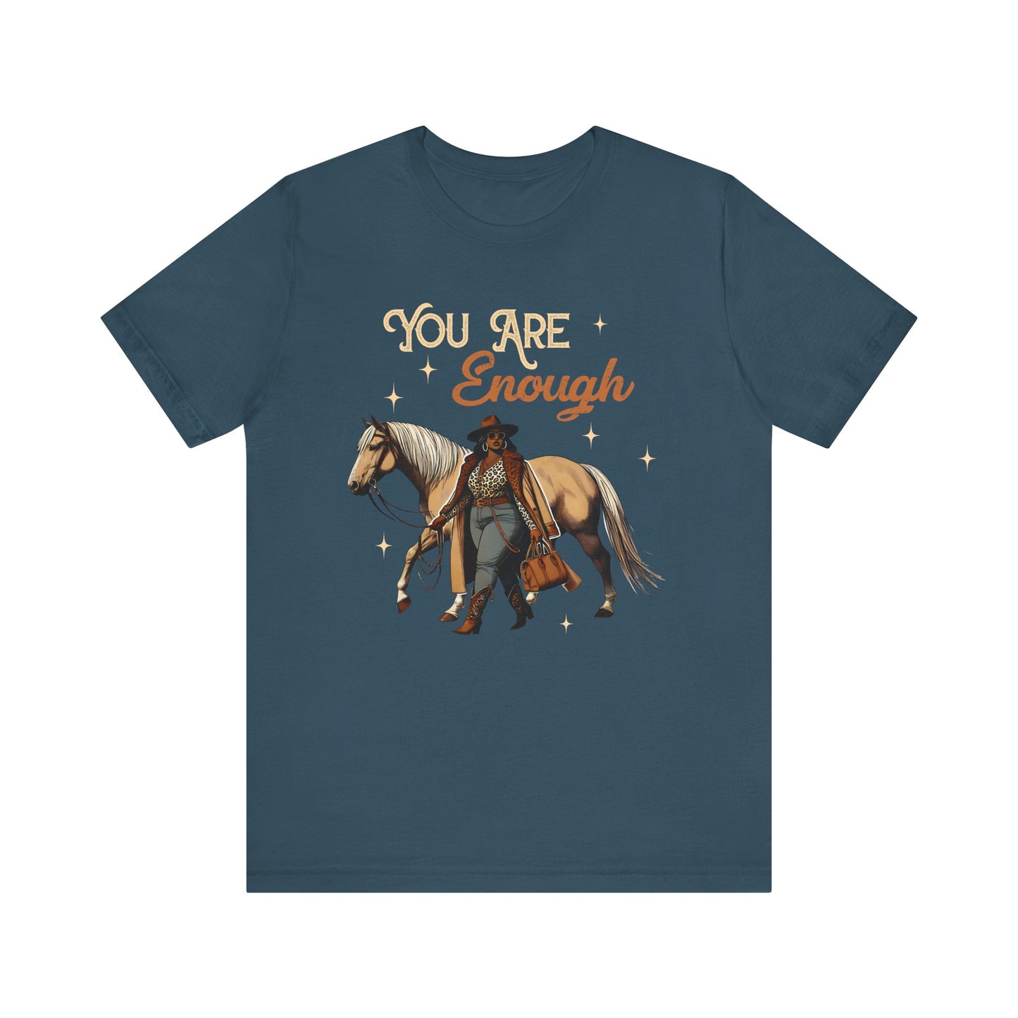 You Are Enough Shirt – Christian Bible Black Cowgirl Western Texas Tee