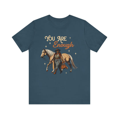 You Are Enough Shirt – Christian Bible Black Cowgirl Western Texas Tee