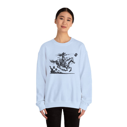 Cowgirl Riding Horse Sweatshirt – Christian Scripture Western Rodeo Texas Pullover
