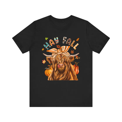 Hay Fall Highland Cow Shirt – Thankful Heifer Cute Farm Girl Thanksgiving Tee