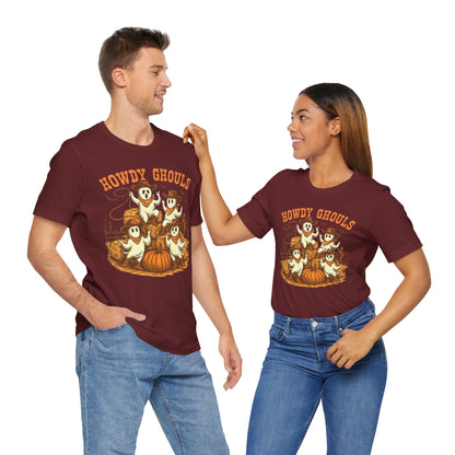 Howdy Ghouls Shirt – Cute Ghost Cowboy Halloween Tee, Western Rodeo Texas Fall Outfit