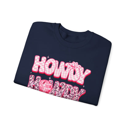 Disco Howdy Cowgirl Sweatshirt – Pink Leopard Western Rodeo Country Pullover