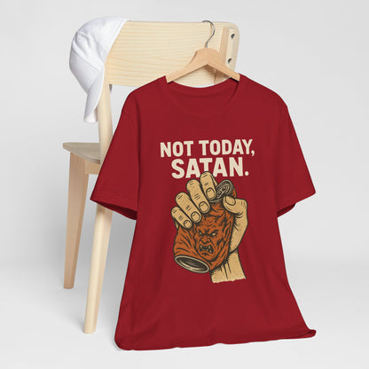 Not Today Satan Shirt – Funny Christian Faith Halloween Anti-Devil Tee
