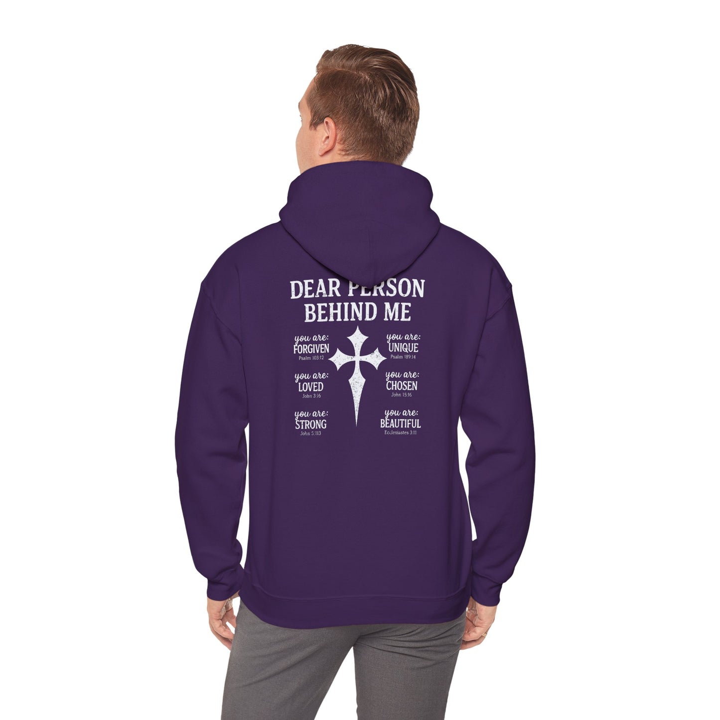 Dear Person Behind Me Hoodie – Bible Verse Christian Faith Cross Pullover