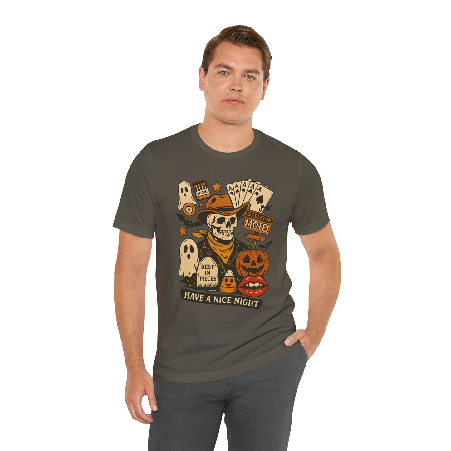 Have A Nice Night Shirt – Spooky Cowboy Skeleton Western Halloween Tee