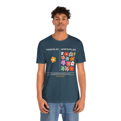 Your Plan God’s Plan Shirt – Isaiah 55:8-9 Bible Verse Christian Floral Tee