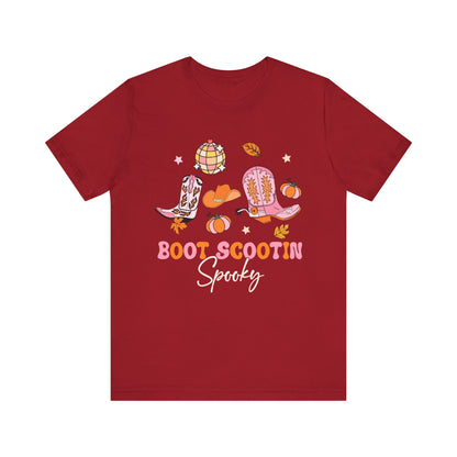 Boot Scootin’ Spooky Shirt – Retro Howdy Cowgirl Western Halloween Fall Tee