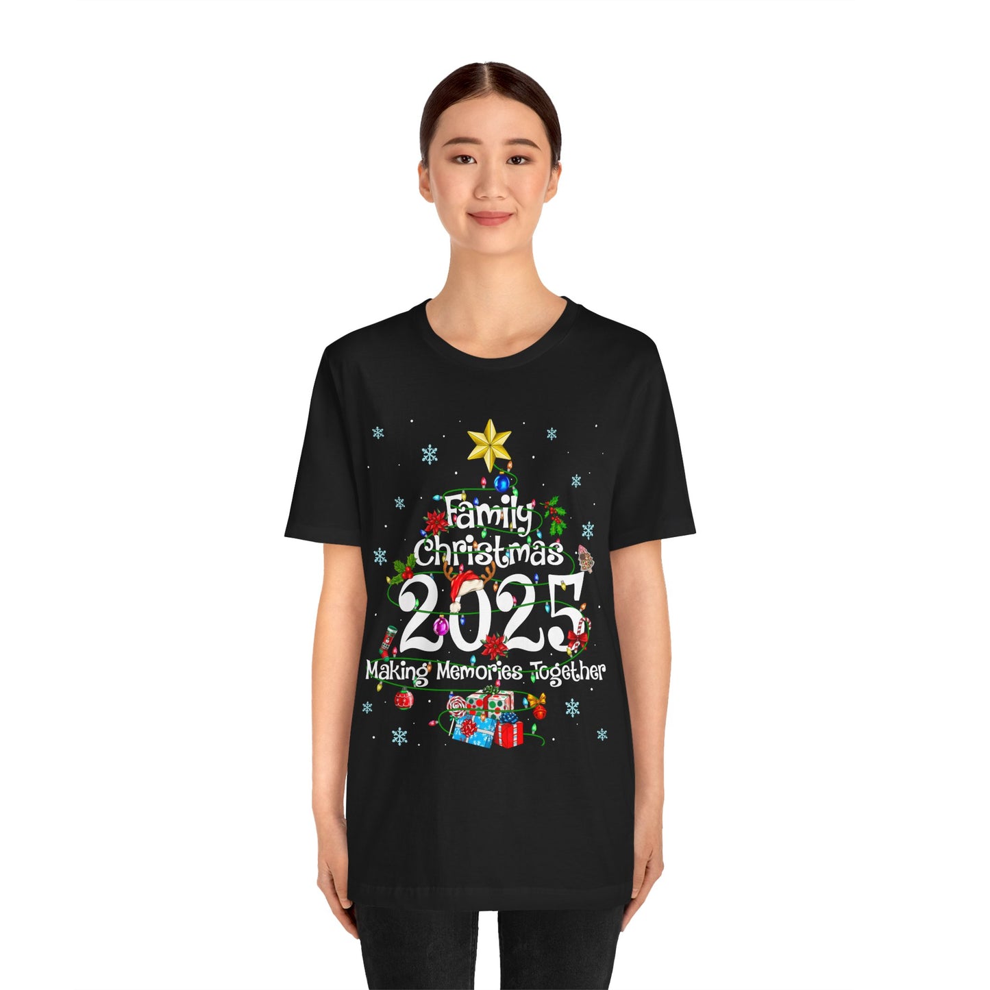 Family Christmas 2025 Tree Shirt – Festive Holiday Lights Matching Pajama Tee