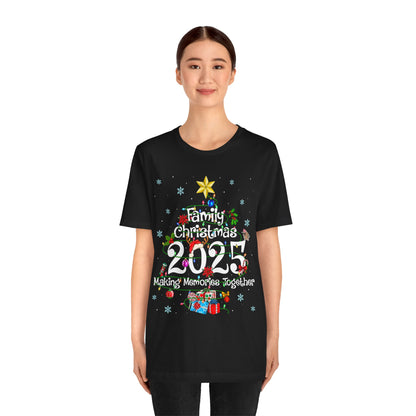Family Christmas 2025 Tree Shirt – Festive Holiday Lights Matching Pajama Tee