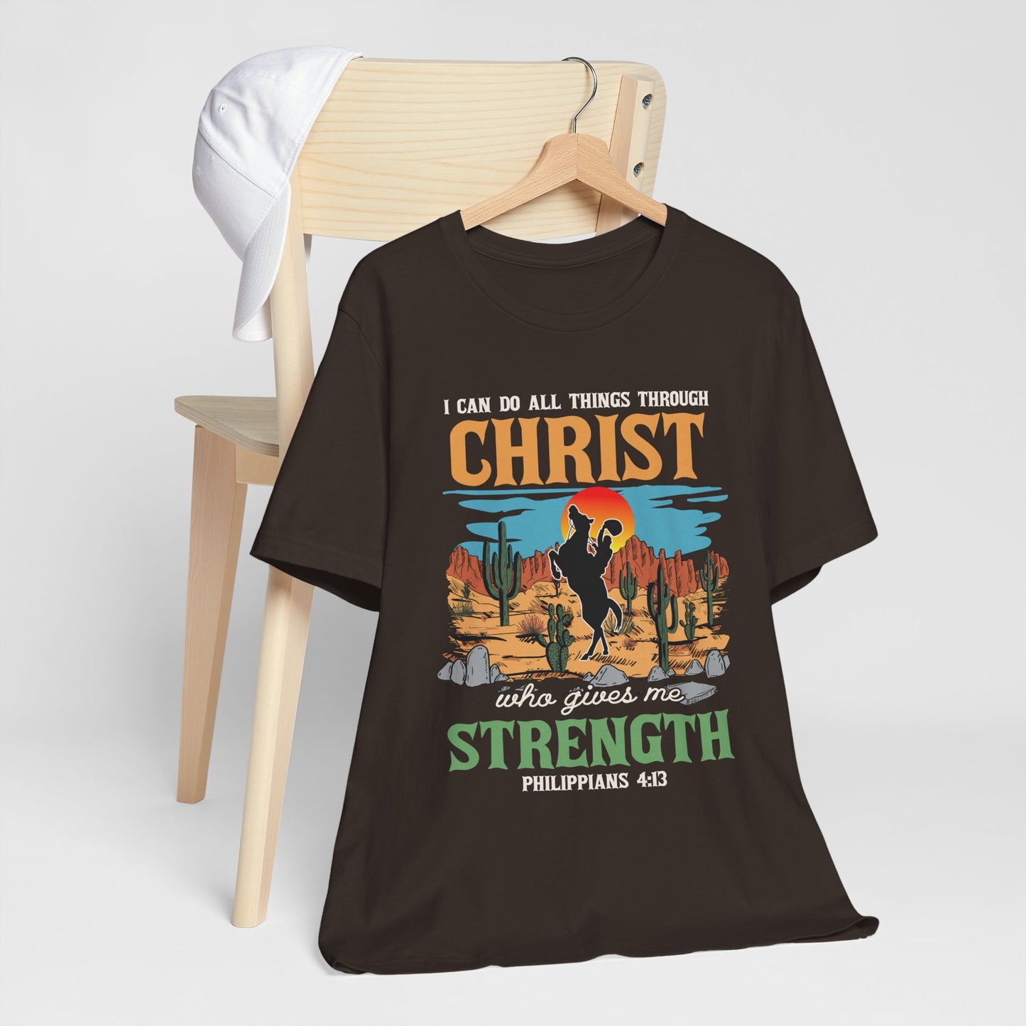 I Can Do All Things Through Christ Shirt – Western Rodeo Christian Tee