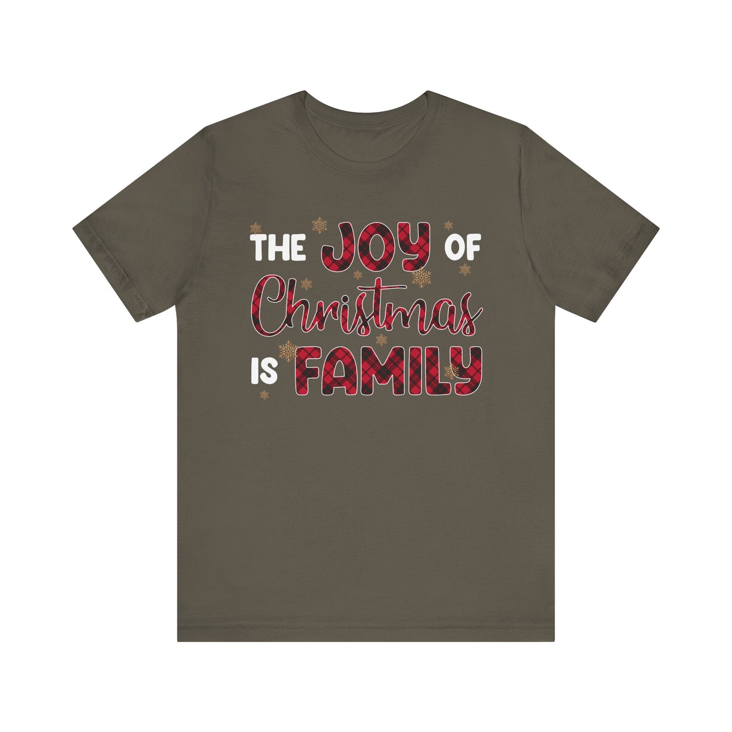 The Joy of Christmas is Family Shirt – Buffalo Plaid Matching Holiday Tee