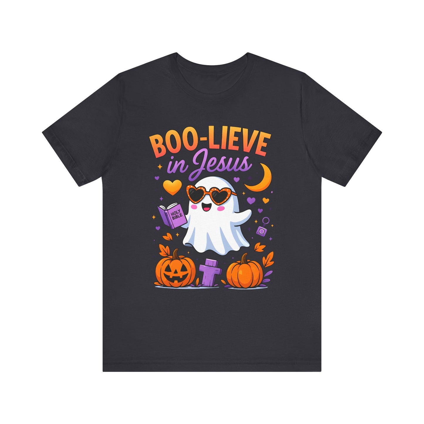 Boo-lieve in Jesus Shirt – Pastel Ghost Funny Christian Halloween Faith Tee