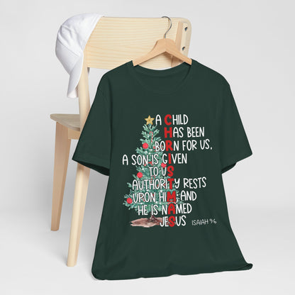 Christmas Jesus Mighty God Shirt – Isaiah 9:6 Christian Bible Verse Holiday Tee