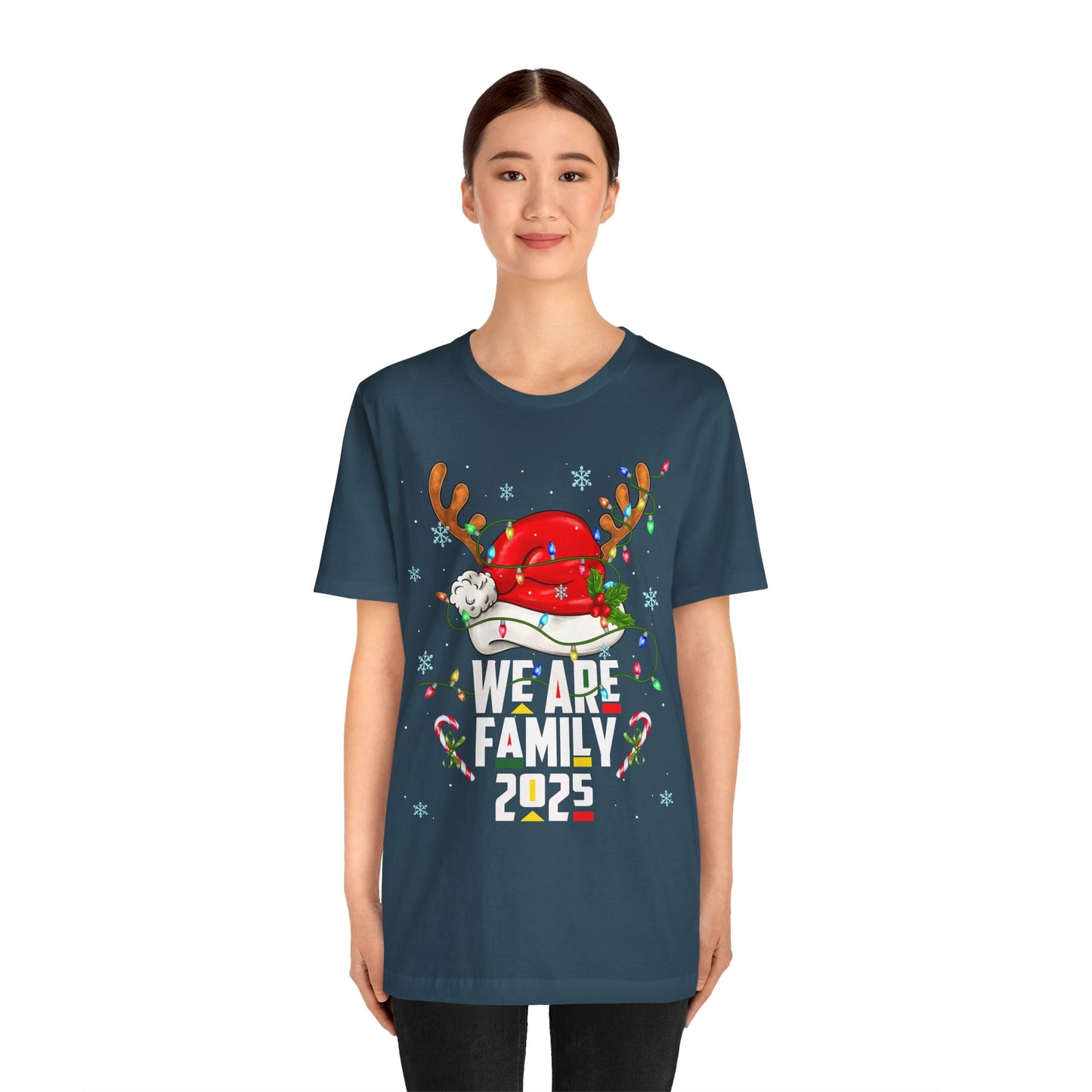 We Are Family 2025 Shirt – Afro Christmas Tree & Santa Matching Black Family Tee