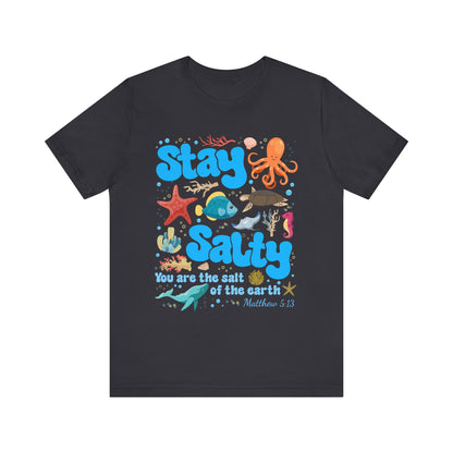 Stay Salty Shirt – Matthew 5:13 Christian Faith Ocean Kids Teachers Tee