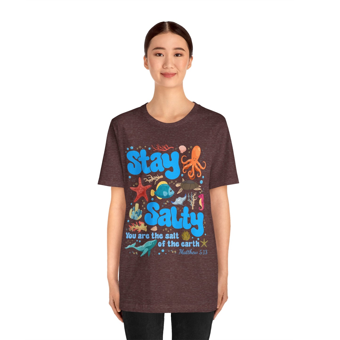 Stay Salty Shirt – Matthew 5:13 Christian Faith Ocean Kids Teachers Tee